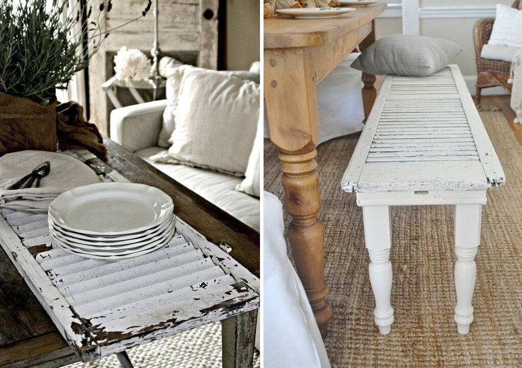 Comment créer une table basse avec un ancien volet découvert dans votre grenier ?