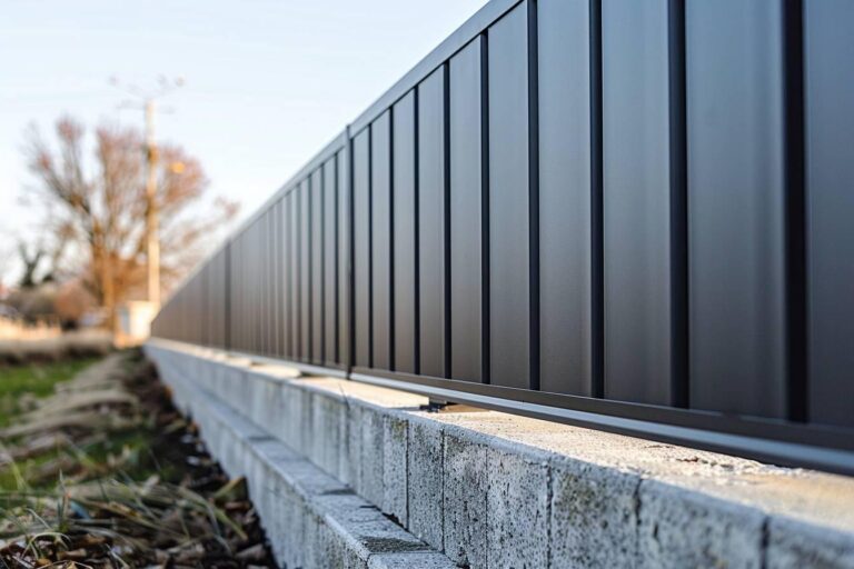 Coût d'installation d'une clôture rigide : tarifs détaillés avec soubassement en béton inclus