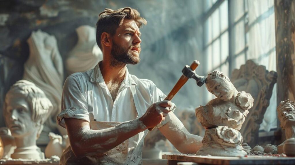 Comment s’appelle l’outil pour faire la sculpture ?