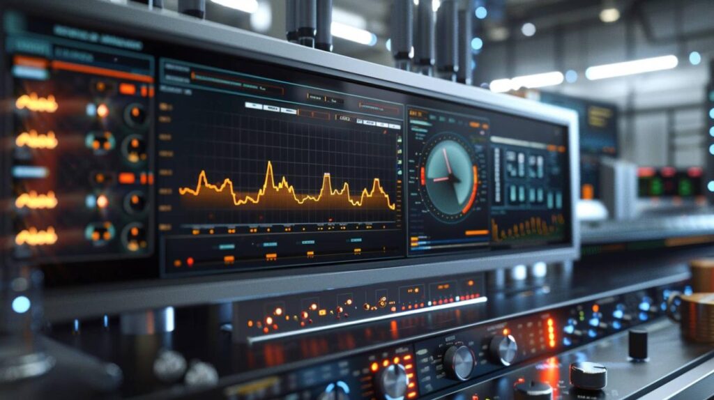 Processing : interfaces graphiques : Oscilloscope multivoies avec contrôles pour chaque voie.