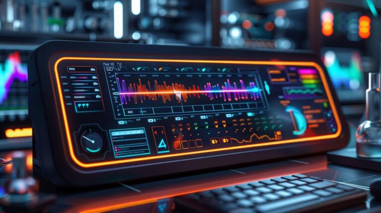 Programme Processing : Interface graphique oscilloscope numérique simple avec fenêtre de contrôle