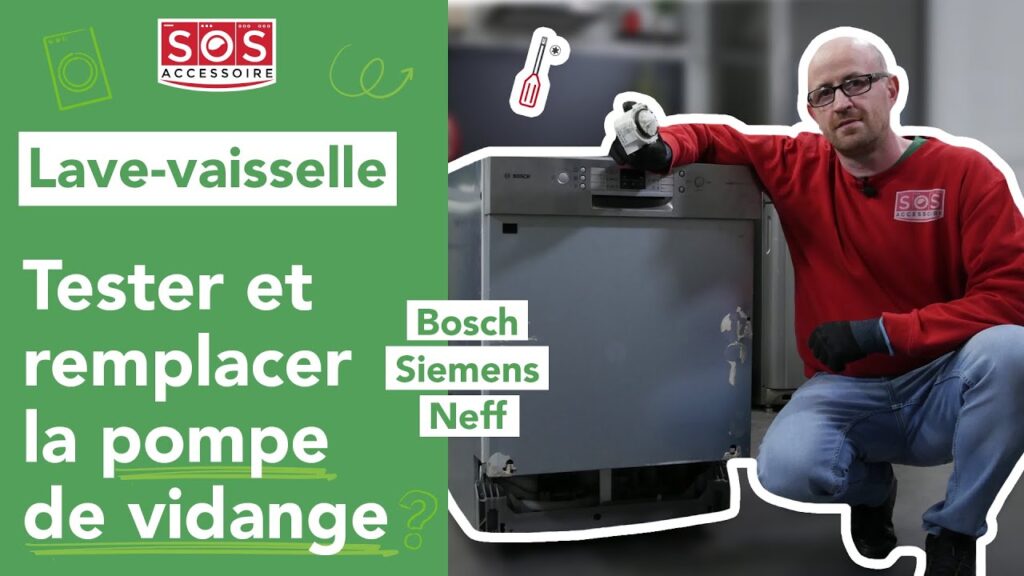 Code erreur E24 sur un lave-vaisselle Bosch et remplacement de la pompe de vidange