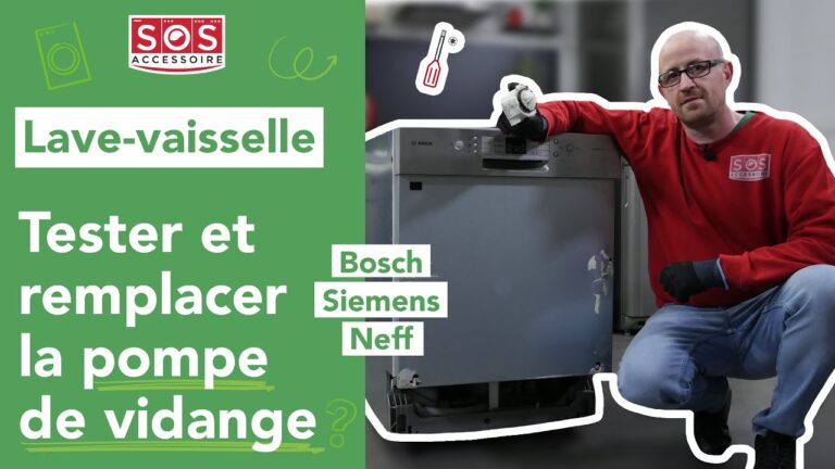 Code erreur E24 sur un lave-vaisselle Bosch et remplacement de la pompe de vidange