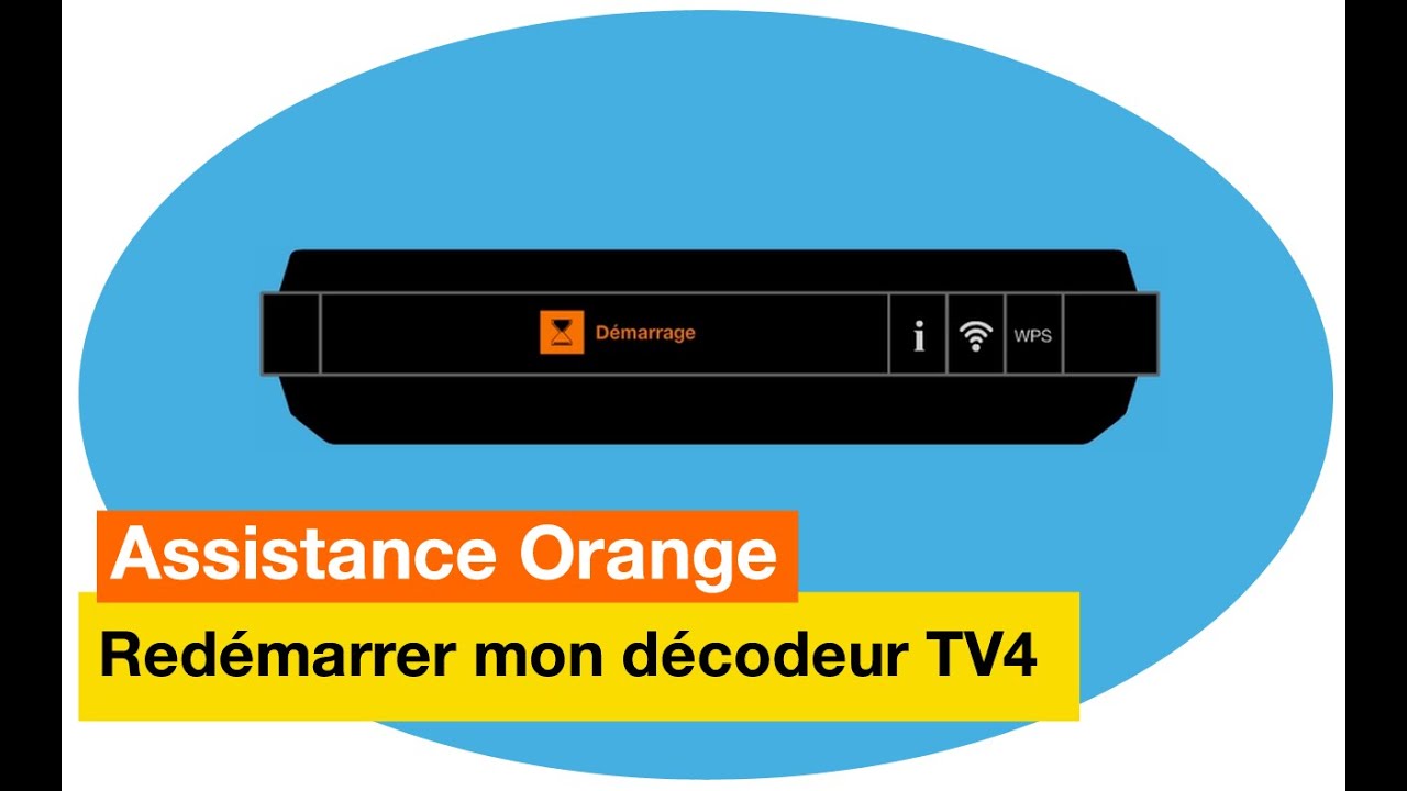 Illustration de redémarrage du décodeur TV