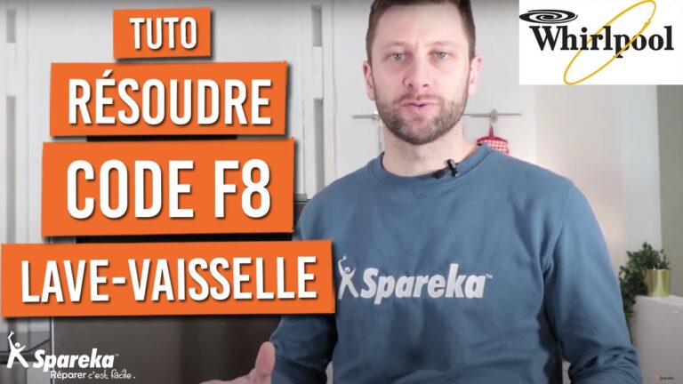 Codes erreur types sur un lave-vaisselle Whirlpool avec explication visuelle