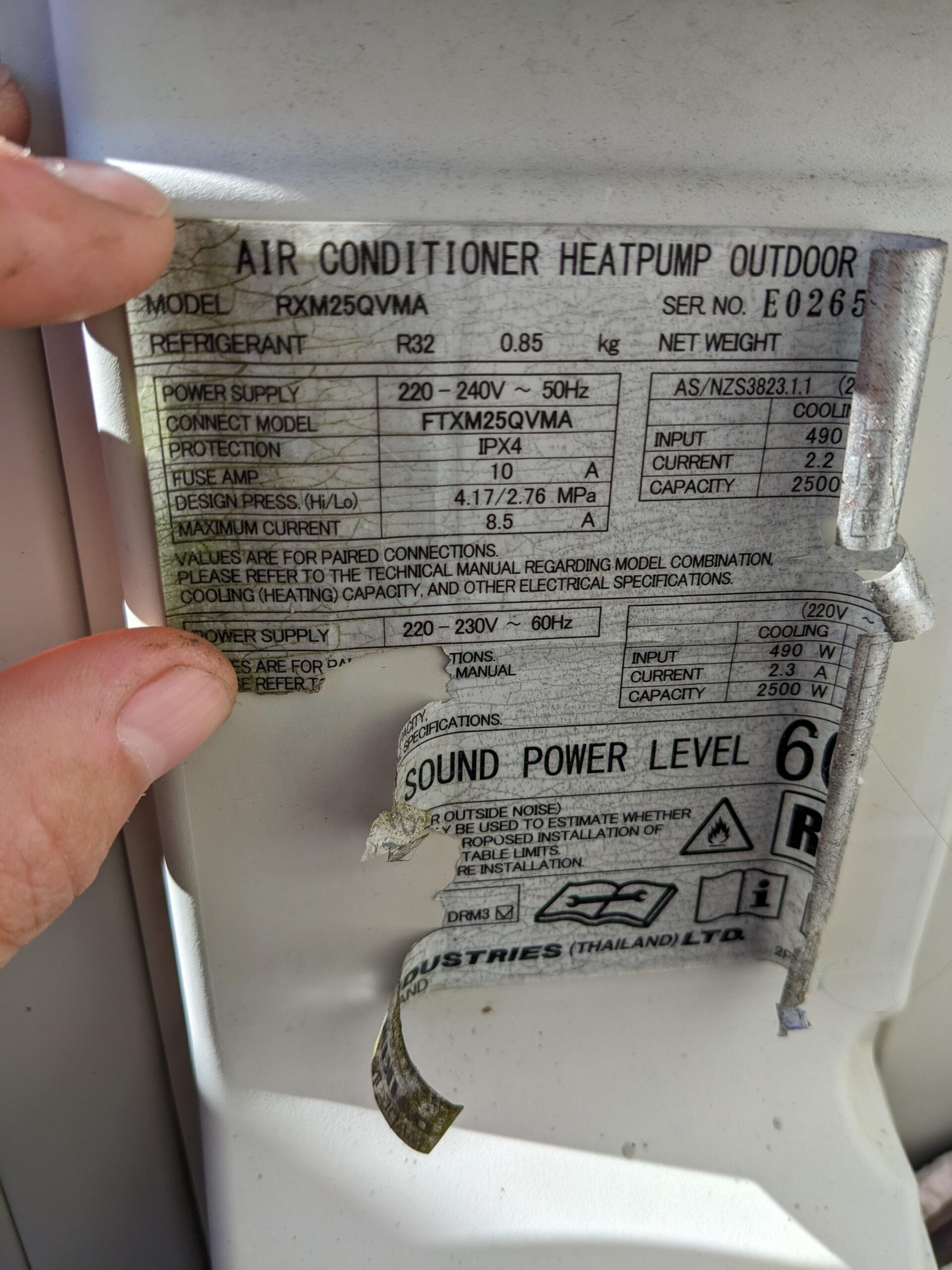 Code erreur Daikin affiché