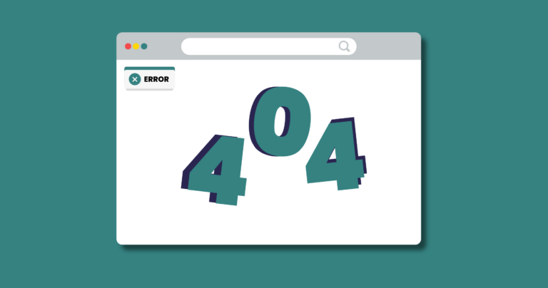 Illustration d'une erreur 404 avec un design web moderne pour expliquer ses causes et solutions
