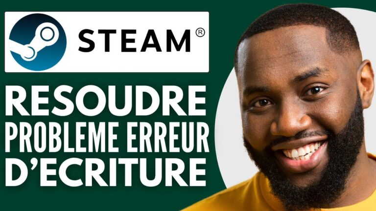 Écran montrant une erreur d'écriture sur le disque dans Steam avec une fenêtre Windows en arrière-plan