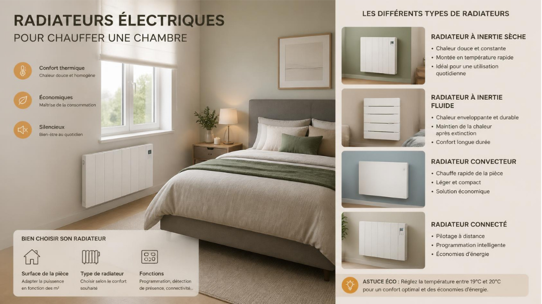 Top 5 des radiateurs électriques pour chauffer une chambre sans exploser sa facture : la sélection Bricomarché