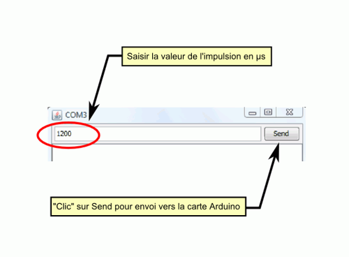 Contrôler la position d&rsquo;un servomoteur depuis la fenêtre Terminal du logiciel Arduino