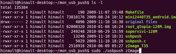 Flasher le kernel (noyau) Linux dans la carte micro 2440 sous Ubuntu
