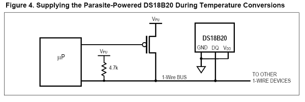 Capteur de température « One-Wire » série DS1820