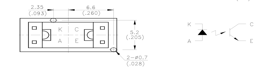 Capteur infra-rouge : optocoupleur en fourche type Liton LTH 307-01