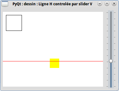 PyQt Lab&rsquo; : Dessin : Déplacer une ligne horizontale à l&rsquo;aide d&rsquo;un slider vertical sur une image