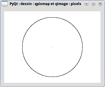 PyQt Lab&rsquo; : Dessin : Dessiner un simple cercle par accès direct aux pixels