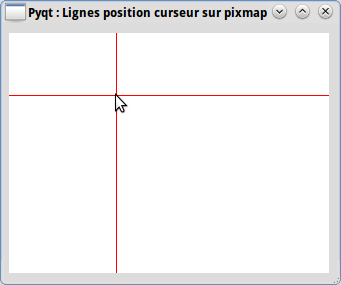 PyQt Lab&rsquo; : Détecter la position de souris sur l&rsquo;image et afficher le point courant (croix de lignes)