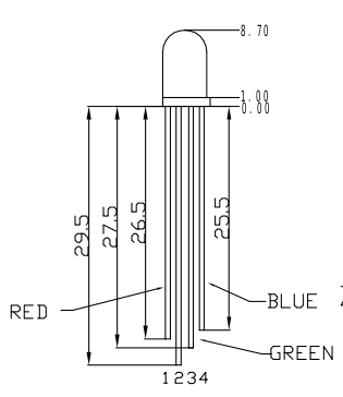 Test d&rsquo;une LED couleur RVB à cathode commune